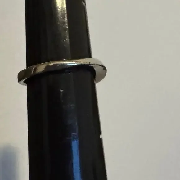 Vintage 89 stainless steel turquiose pinky/ toe ring size 4 - Picture 5 of 7